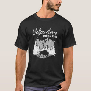Camiseta Camping al aire libre Montaña Buffalo Yellowstone