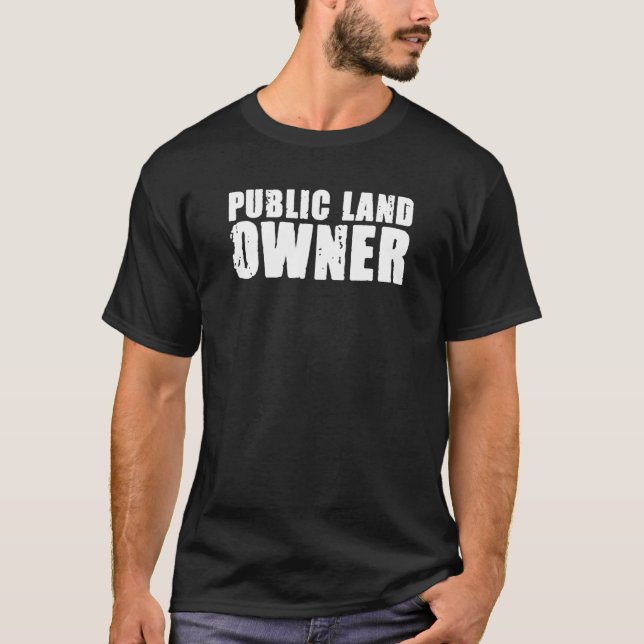 Camiseta Camping al aire libre para propietario de terrenos (Anverso)