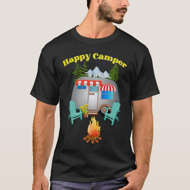 Camiseta Camping al aire libre Parque nacional Happy Forest (Anverso)