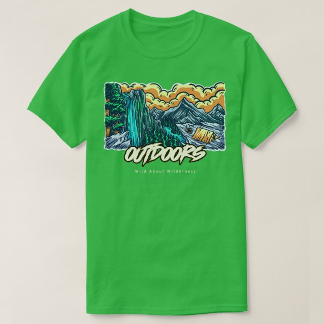 Camiseta Camping al aire libre Wild About Wilderness (Diseño del anverso)