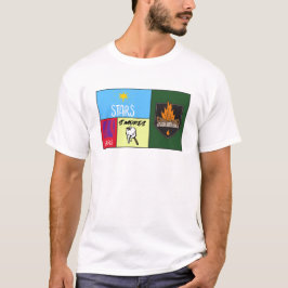 Camiseta camping americano de stripes s'mores