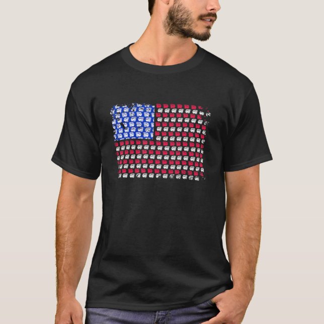Camiseta Camping Bandera Americana Rv Camper Verano Patriót (Anverso)