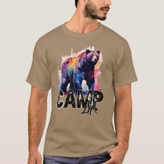 Camiseta Camping Bear Summer Camp Quote Camping Des boy
