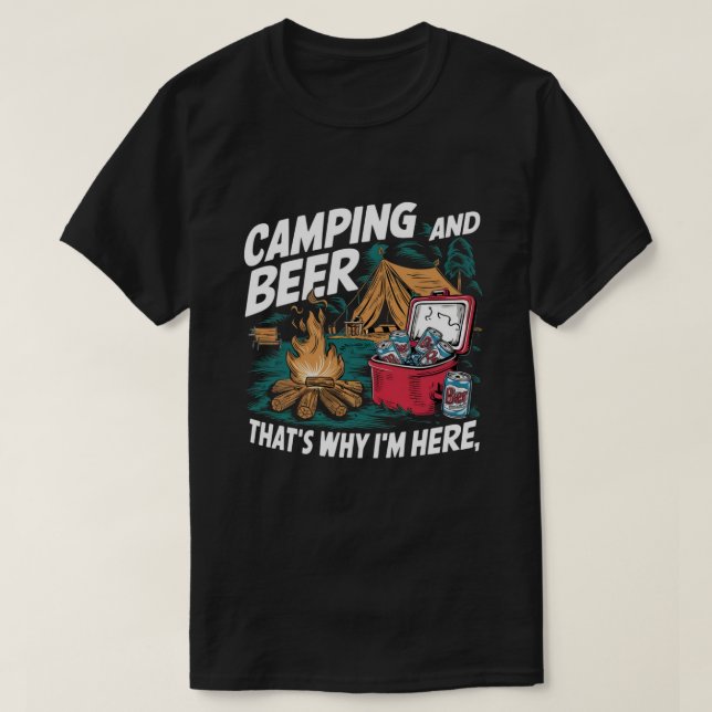 Camiseta Camping & Beer - La aventura perfecta (Diseño del anverso)