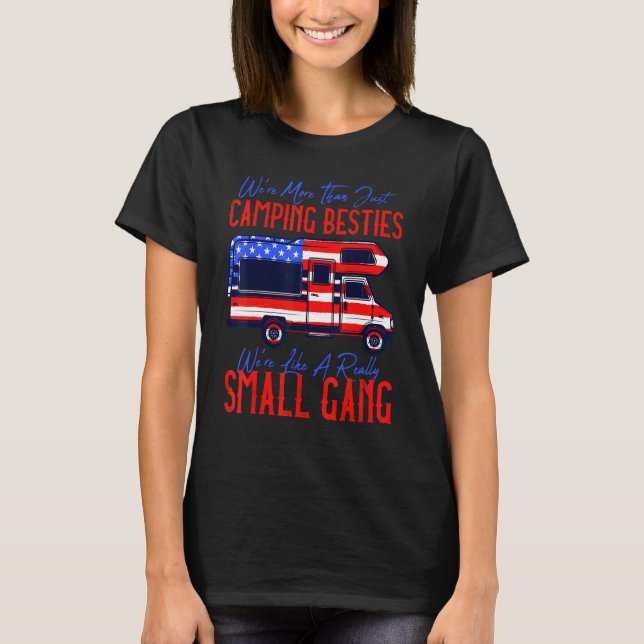 Camiseta Camping Besties Camper Family Ultimate 4 De Julio (Anverso)