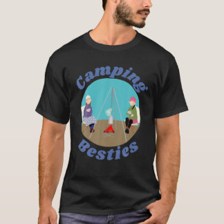 Camiseta Camping Besties | Gráfica de Cute Womens Camper T