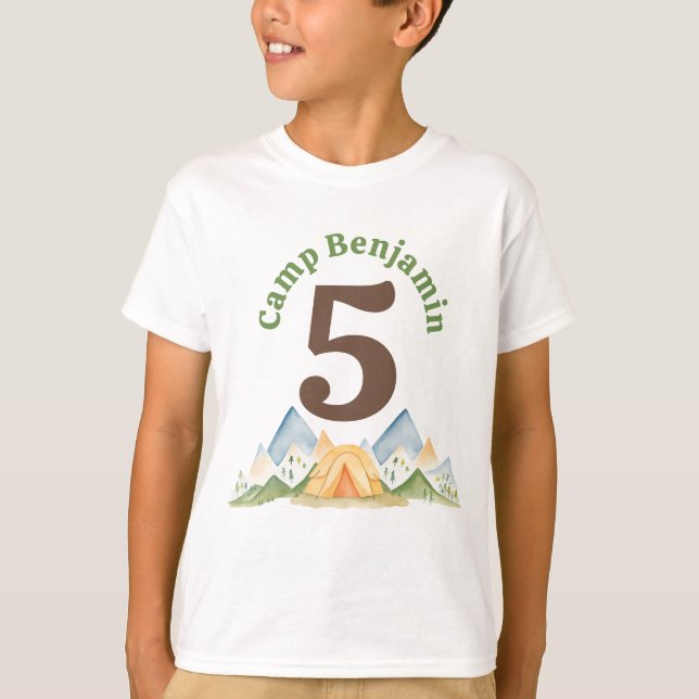 Camiseta Camping Birthday Shirt (Anverso)