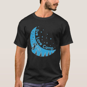 Camiseta Camping Blue Moon Live Love Camp para los campista