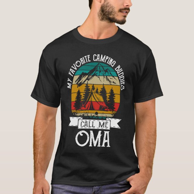 Camiseta Camping Buddies Call Me Camping Oma Camper (Anverso)