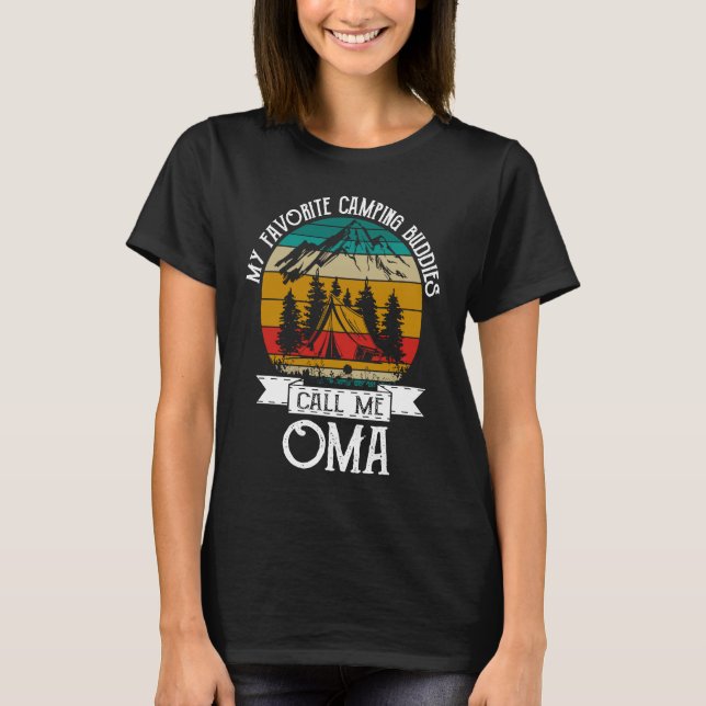 Camiseta Camping Buddies Call Me Camping Oma Camper (Anverso)