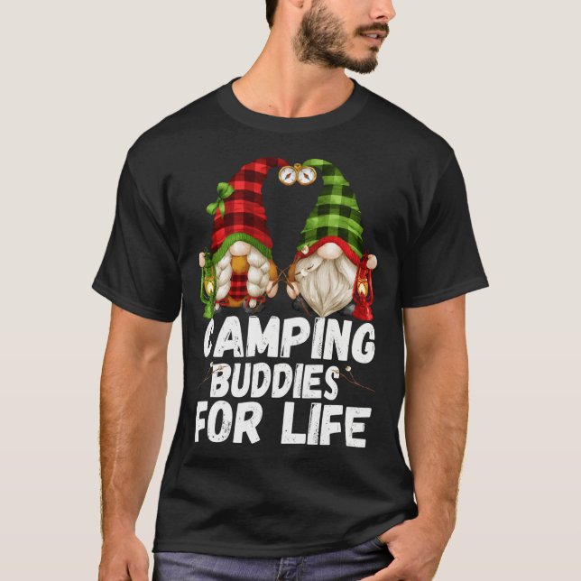 Camiseta Camping Buddies For Life - Cosas Graciosas De Gnom (Anverso)