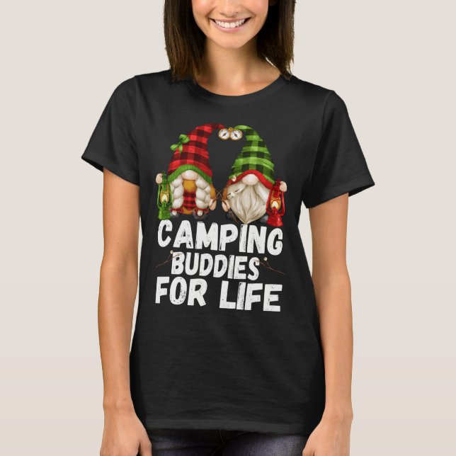 Camiseta Camping Buddies For Life - Cosas Graciosas De Gnom (Anverso)