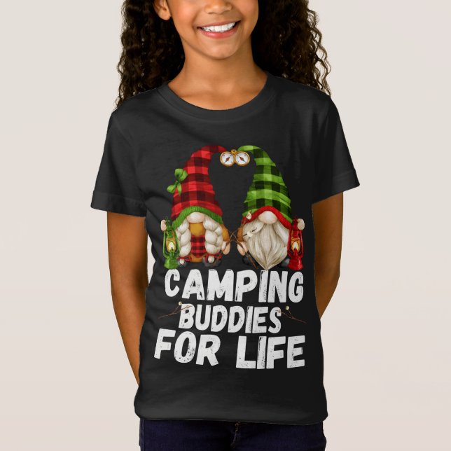 Camiseta Camping Buddies For Life - Cosas Graciosas De Gnom (Anverso)