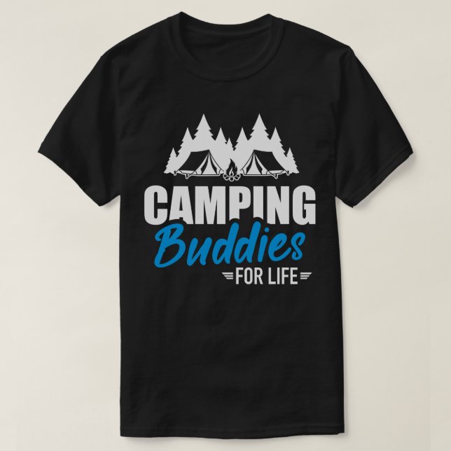 Camiseta Camping Buddies para la vida (Diseño del anverso)