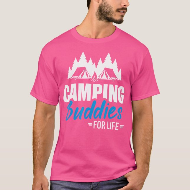 Camiseta Camping Buddies Para La Vida (Anverso)