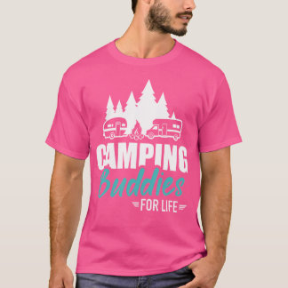 Camiseta Camping Buddies Para Life Caravan Trailer Rv