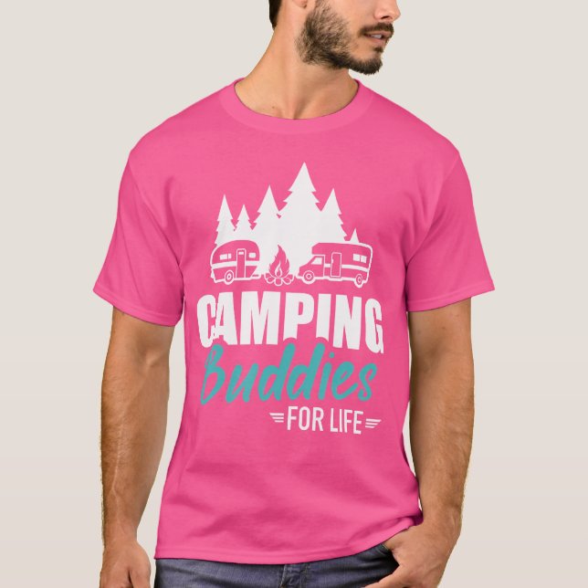 Camiseta Camping Buddies Para Life Caravan Trailer Rv (Anverso)