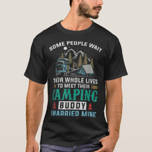 Camiseta Camping Buddy Mina Casada Para Hombres Mujeres Esp