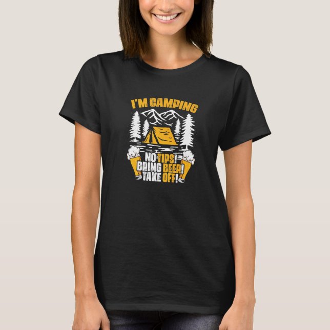 Camiseta Camping Campamento de Beer Drinker Camper (Anverso)