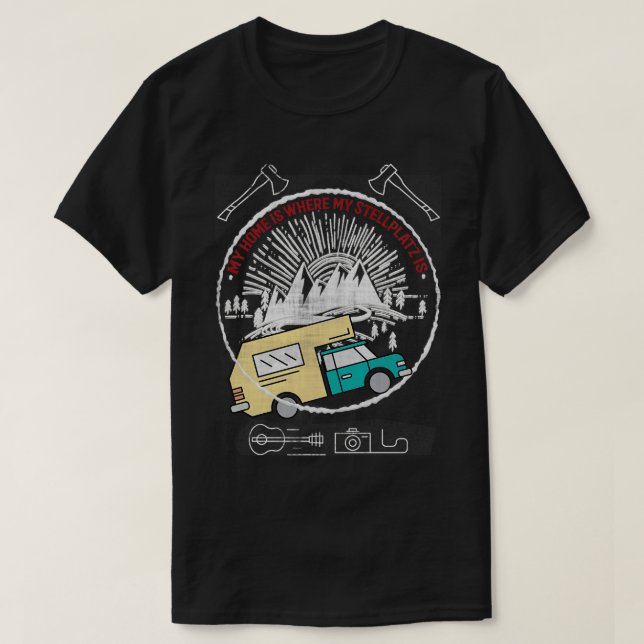 Camiseta Camping Camper Vacaciones Motorhome Adventure Gift (Diseño del anverso)