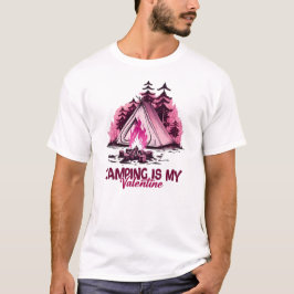 Camiseta camping campfire montañas wanderlust, senderismo