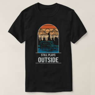 Camiseta camping campfire montañas wanderlust, senderismo