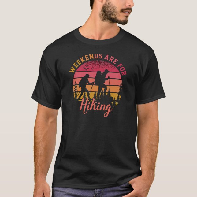 Camiseta camping campfire montañas wanderlust, senderismo (Anverso)
