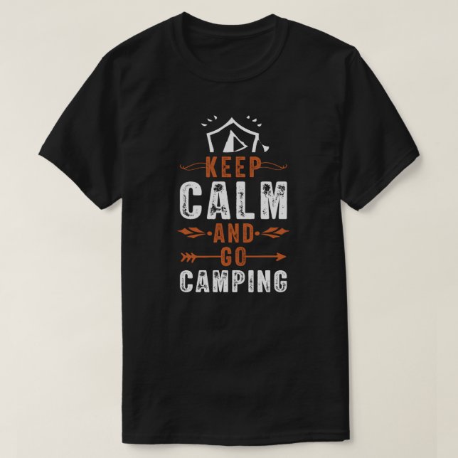 Camiseta camping campfire montañas wanderlust, senderismo (Diseño del anverso)