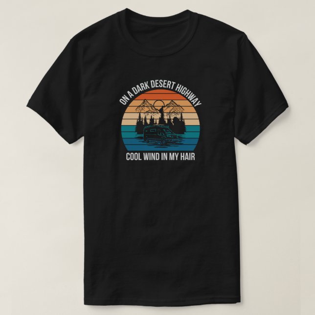 Camiseta camping campfire montañas wanderlust, senderismo (Diseño del anverso)