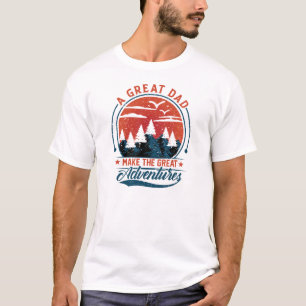 Camiseta camping campfire montañas wanderlust, senderismo