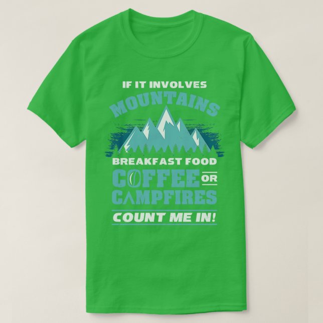 Camiseta Camping Campfire Senderismo Café (Diseño del anverso)