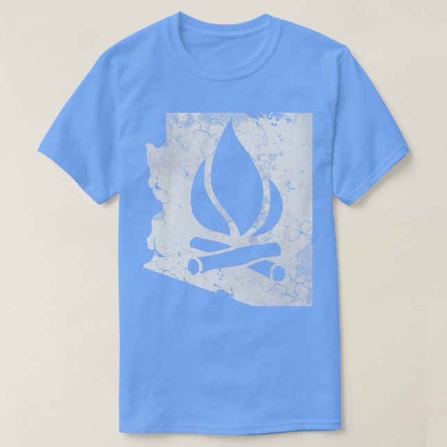 Camiseta Camping Camping Campamento de Bomberos en el mapa  (Diseño del anverso)