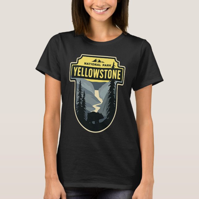 Camiseta Camping Camping en el Parque Nacional Yellowstone  (Anverso)