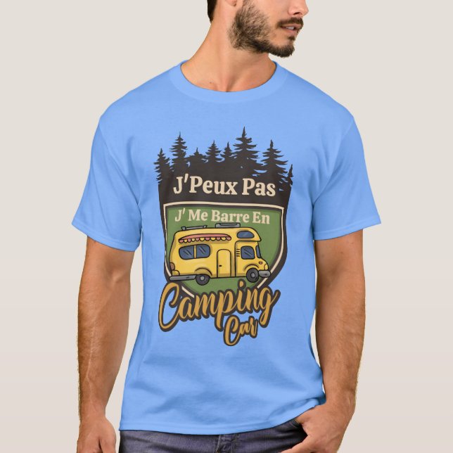 Camiseta Camping Car J peu Pas Je Me Barre En Camping famil (Anverso)