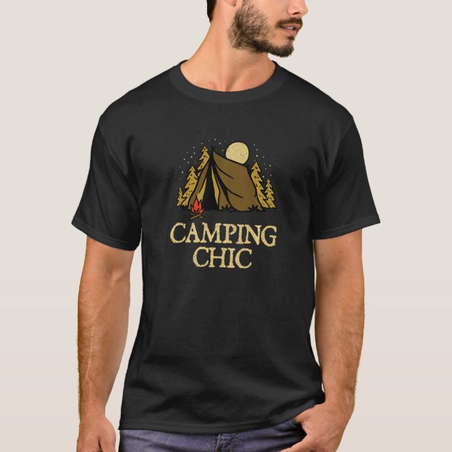 Camiseta Camping Chic Summer Camper Tropical Camp Couples (Anverso)