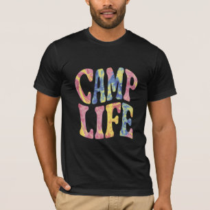 Camiseta Camping Chicas de verano Camp Life Tie-Die Retro