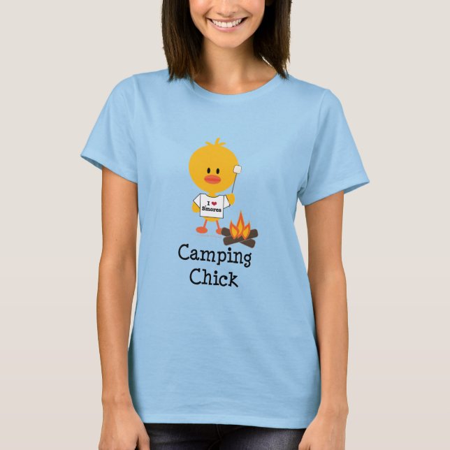 Camiseta Camping Chick Ringer (Anverso)