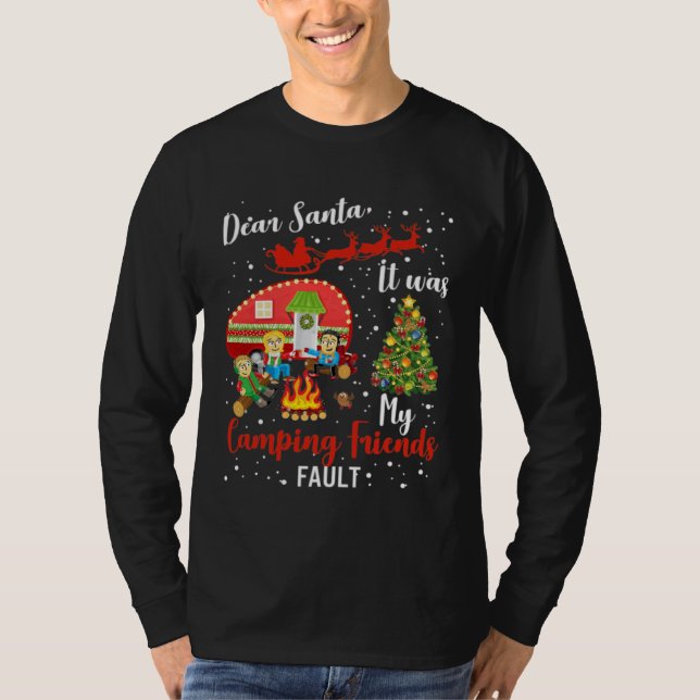 Camiseta Camping Christmas Vehicles Camping RVing Trailers (Anverso)
