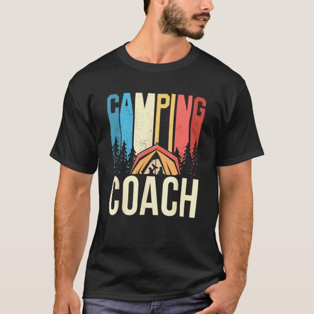 Camiseta Camping Coach Camper Campsite Camp Campfire (Anverso)