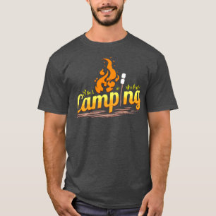 Camiseta Camping Con Fogata Y Campamento De Mariscos
