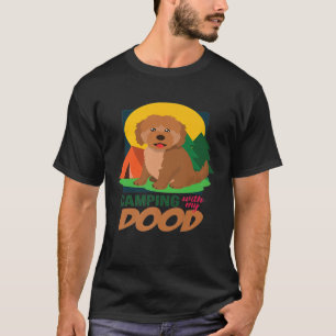 Camiseta Camping Con Mi Dood - Regalos De Labradoodle Premi
