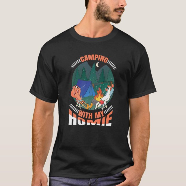 Camiseta Camping Con Mi Homie Unicorn Campamento Natural Fl (Anverso)