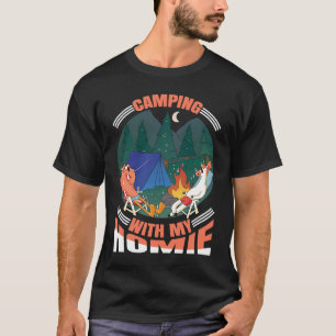 Camiseta Camping Con Mi Homie Unicorn Campamento Natural Fl