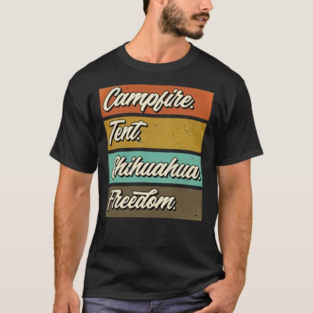 Camiseta Camping Con Mi Perro Chihuahua (Anverso)