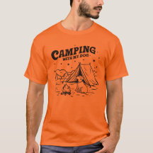 Camping Con Mi Tee Al Aire Libre Retro De Perro
