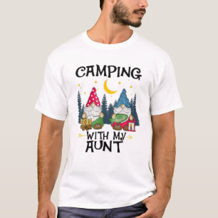 Camiseta Camping Con Mi Tía Graciosa Tía Camp Mujeres
