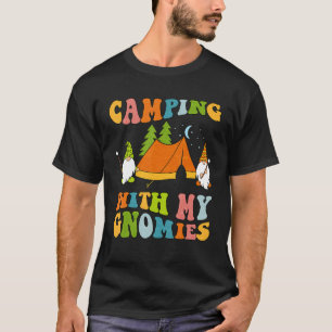 Camiseta Camping Con Mis Gnomies Gnome Campfire Groov