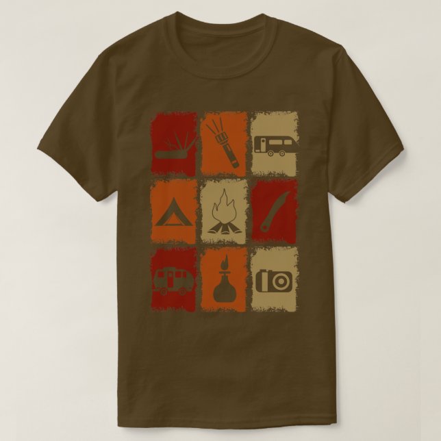 Camiseta Camping Cosas de Camping Retro 2 (Diseño del anverso)
