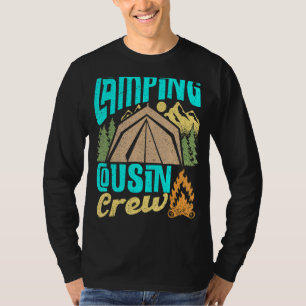 Camiseta Camping Cousin Tripulación Escuadrón Campfire Camp