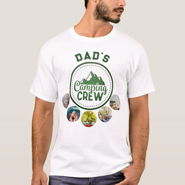 Camiseta Camping Crew al aire libre de 5 Collages de fotos (Anverso)